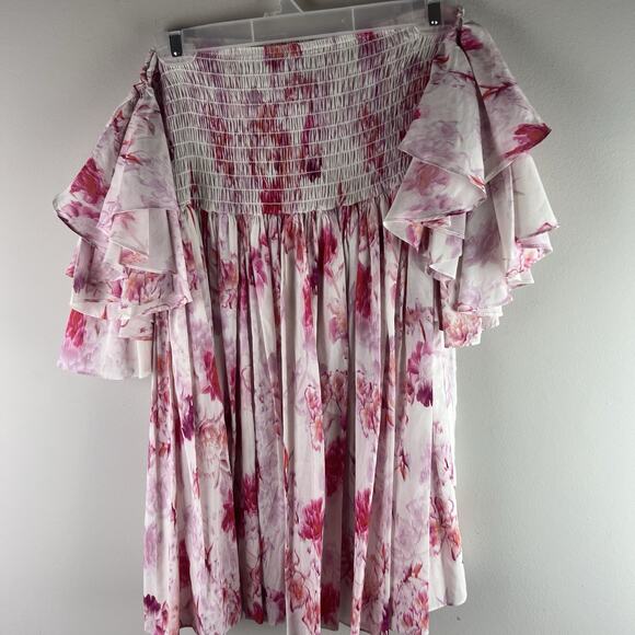 MISA Los Angeles Dress Coquette Revolve Dina In Abstract Rose M Romantic NWT - Picture 7 of 10